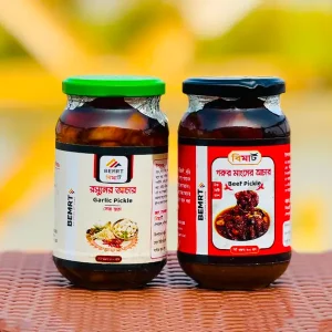 meat pickle and garlic pickle